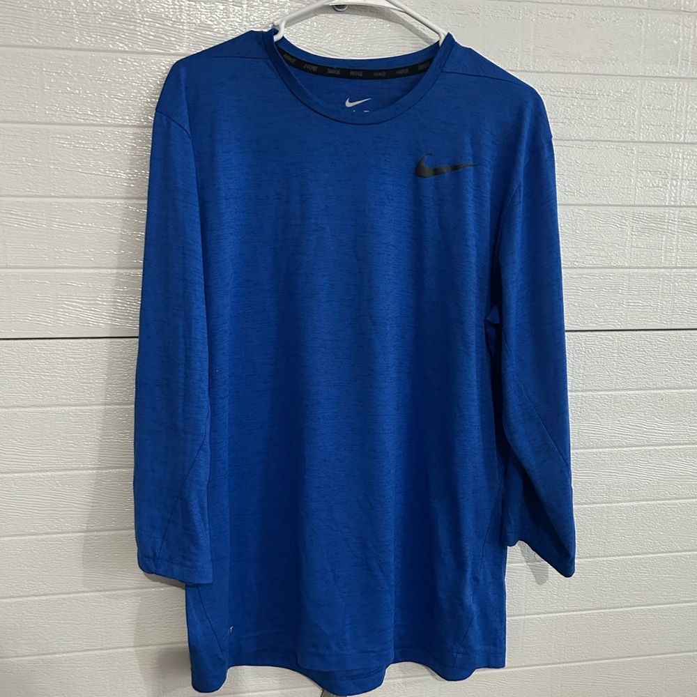Nike Blue Long Sleeve Performance Tee
